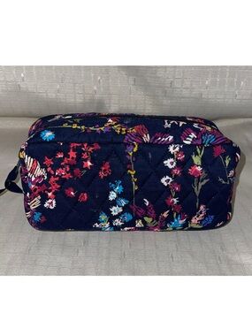 Vera Bradley Quilted Floral Black Cosmetic Case